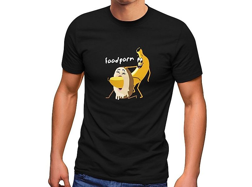 MoonWorks Print-Shirt Herren T-Shirt Funshirt Food Porn Motiv Spruch lustig günstig online kaufen