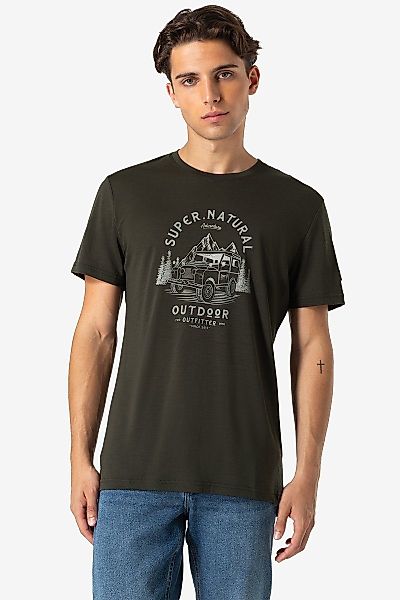 SUPER.NATURAL Print-Shirt für Herren, kurzam aus günstig online kaufen