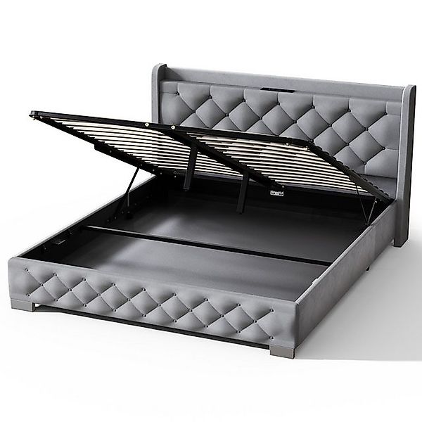 Lexzurn Polsterbett Polsterbett Bett 140x200 mit Lattenrost (Doppelbett mit günstig online kaufen