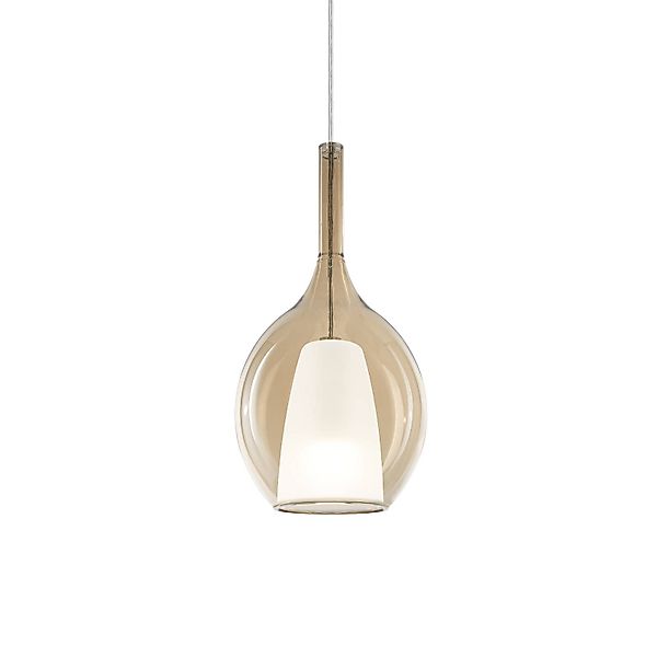 Ideal Lux Pendellampe Kalique 2, amberfarben, Ø 18 cm günstig online kaufen
