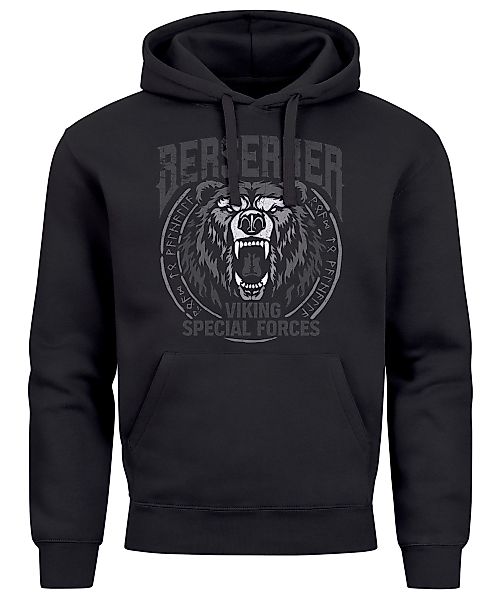 Neverless Hoodie Hoodie Herren Berserker Bär günstig online kaufen