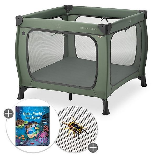 Hauck Baby-Reisebett Sleep N Play SQ Set - Dark Green, Reisebett Laufgitter günstig online kaufen