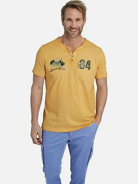 Jan Vanderstorm T-Shirt NILMER knöpfbarer Serafinoausschnitt günstig online kaufen