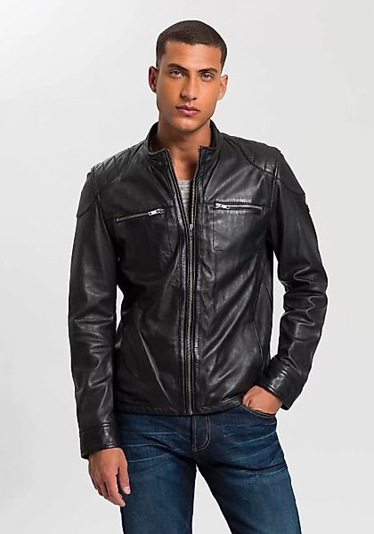 Bruno Banani Lederjacke "Flint", aus Lammnappaleder, taillierter Schnitt, B günstig online kaufen