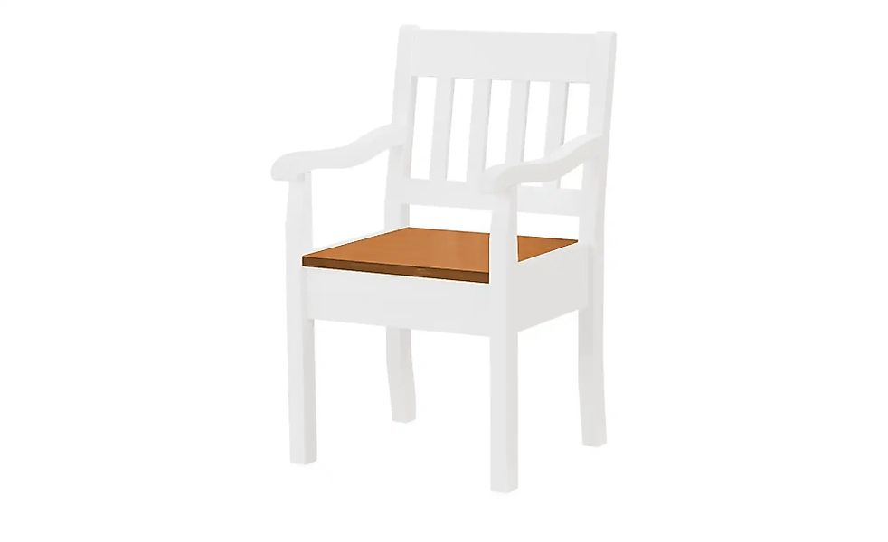 maison bleue Holzstuhl  mit Armlehne Bendix ¦ weiß ¦ Maße (cm): B: 53,9 H: günstig online kaufen
