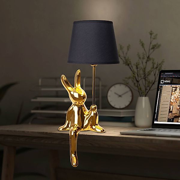 näve Tischleuchte Helge Hase, ohne Leuchtmittel, Osterhase, Keramikfuß, Tex günstig online kaufen