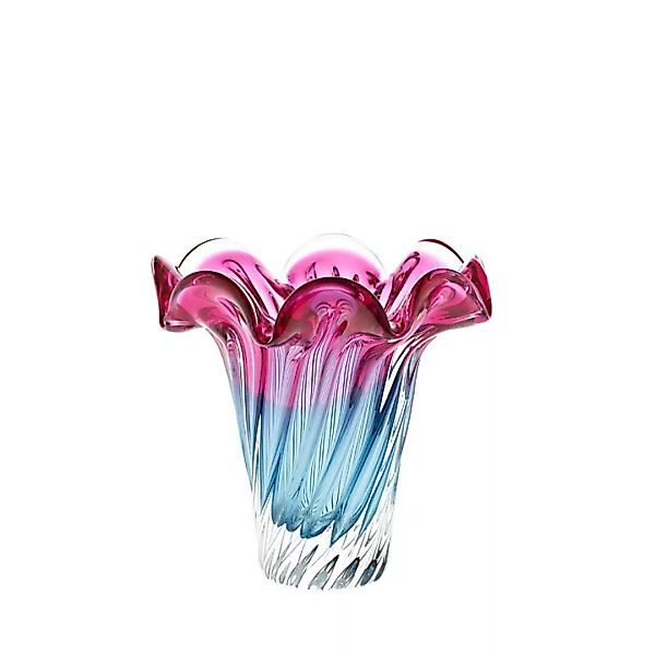 Vase Red Queen 21 cm, Rot/Blau, aus Glas günstig online kaufen