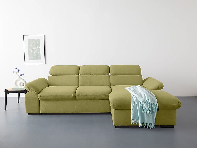 COTTA Ecksofa "Lola L-Form mit Kopfteilfunktion & Hocker" wahlweise mit Bet günstig online kaufen