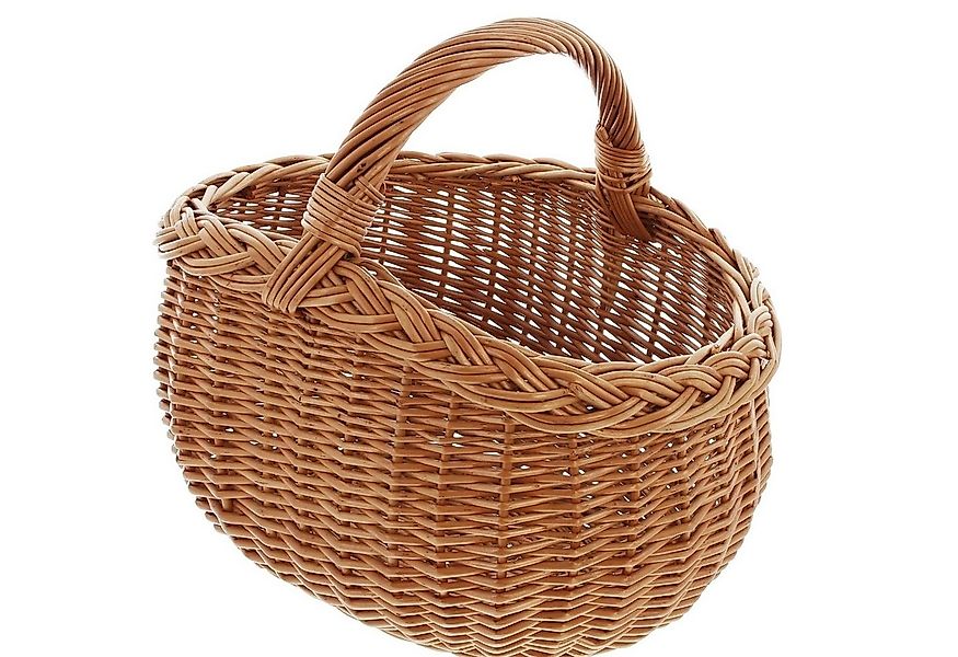 Frank Flechtwaren Fahrradkorb Einkaufskorb Zopfrand 109078 Bügelkorb Transp günstig online kaufen