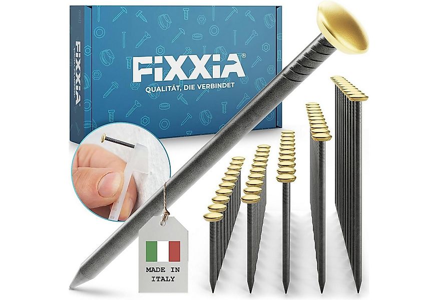 FIXXIA Stahlnagel FIXXIA Stahlnägel 50er Set Gold für Bilder und Betonwände günstig online kaufen