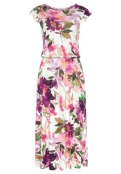 Beachtime Midikleid mit Blumendruck und Gummizug, Sommerkleid, Strandkleid günstig online kaufen
