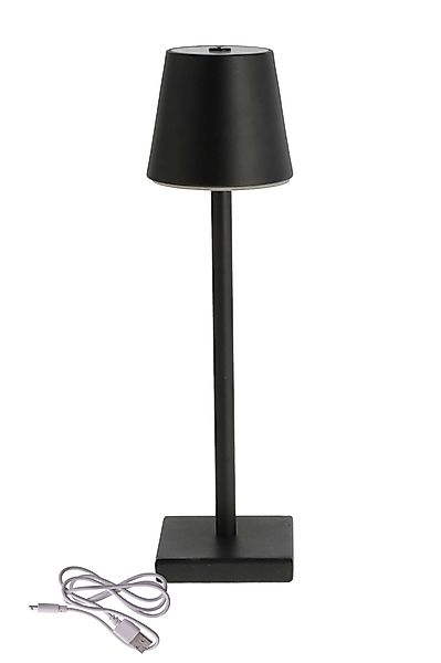 Spetebo LED Tischleuchte Metall LED Akku Touch Leuchte 38 cm H - silber, me günstig online kaufen