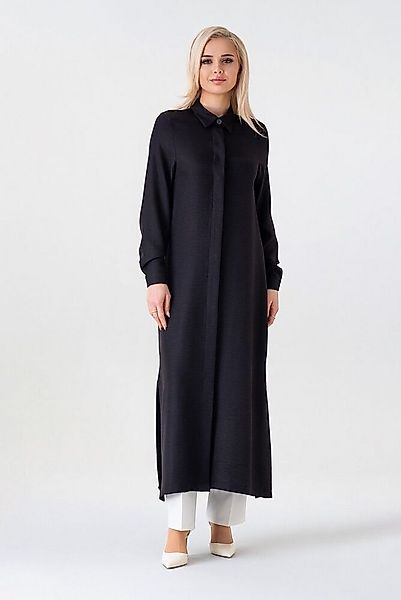 fashionshowcase Longtunika Damen lange Tunika verdeckte Knopfleiste Modest günstig online kaufen