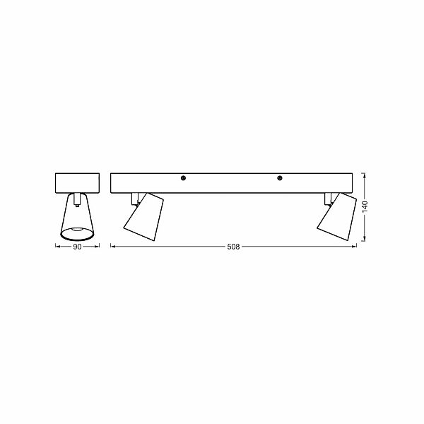OSRAM LED-Deckenleuchte NEPTUNE CLICK-SELECT, 2 Spots, weiß günstig online kaufen