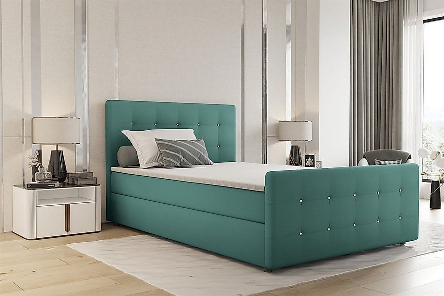 Fun Möbel Boxbett Schlafzimmerbett MARKOS Überlänge in Stoff Soro (Liegeflä günstig online kaufen