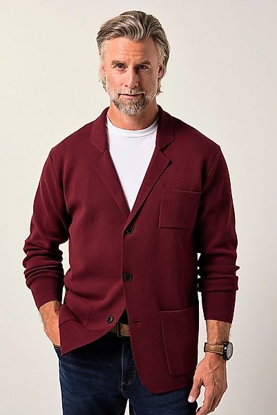 Boston Park Poloshirt Stricksakko FLEXLASTIC® Revers günstig online kaufen