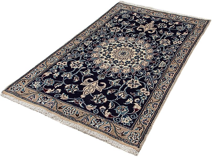 morgenland Orientteppich »Perser - Nain - 134 x 88 cm - dunkelblau«, rechte günstig online kaufen