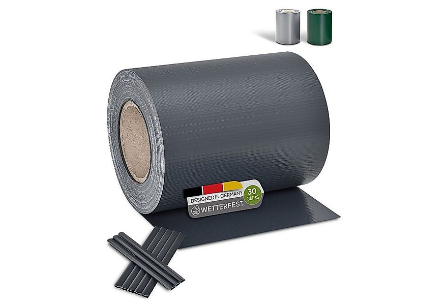 Juskys Sichtschutzstreifen PVC Sichtschutzstreifen, Doppelstabmatten Zaun, günstig online kaufen