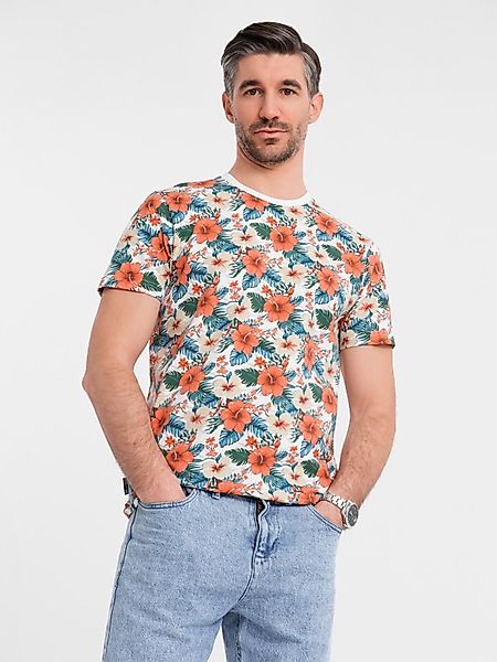 OMBRE Print-Shirt Herren T-Shirt aus Baumwolle günstig online kaufen