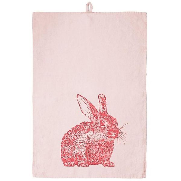 Frohstoff Geschirrtuch Geschirrtuch Wildkaninchen Rosa Koralle günstig online kaufen