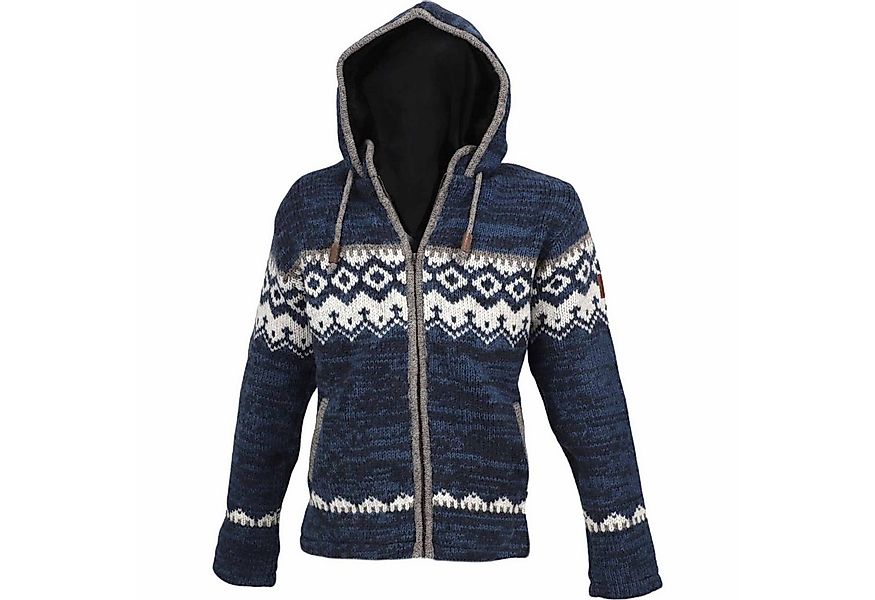 KUNST UND MAGIE Strickjacke Herren Strickjacke Schurwolle Nordisches Muster günstig online kaufen