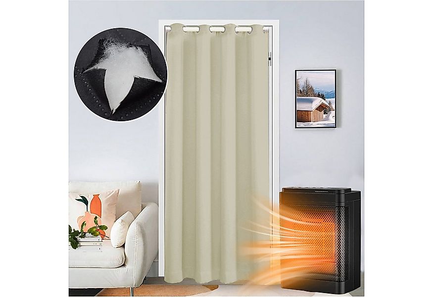 Jibenhome Türvorhang Thermovorhang Kälteschutz Türvorhang mit Ösen, Wärmeis günstig online kaufen