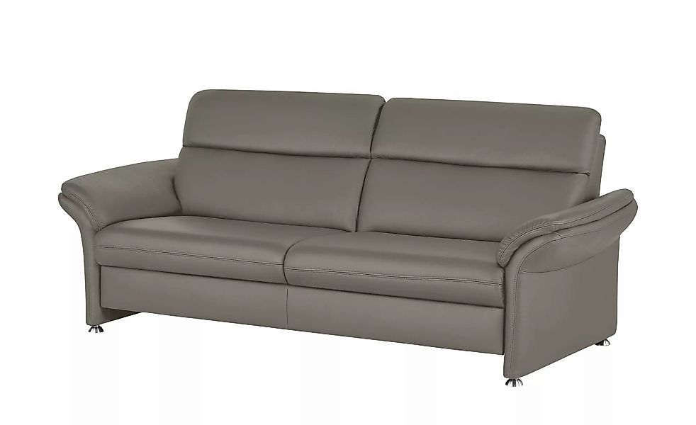 meinSofa Einzelsofa Leder Manon ¦ grau ¦ Maße (cm): B: 228 H: 94 T: 92.0 Po günstig online kaufen