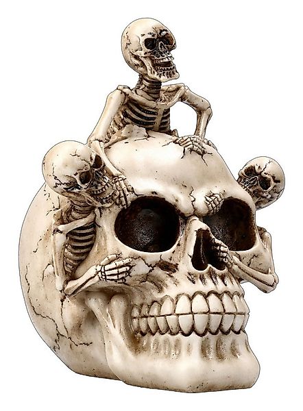 Figuren Shop GmbH Dekoobjekt Totenkopf mit Skeletten - Breaking Free - Goth günstig online kaufen