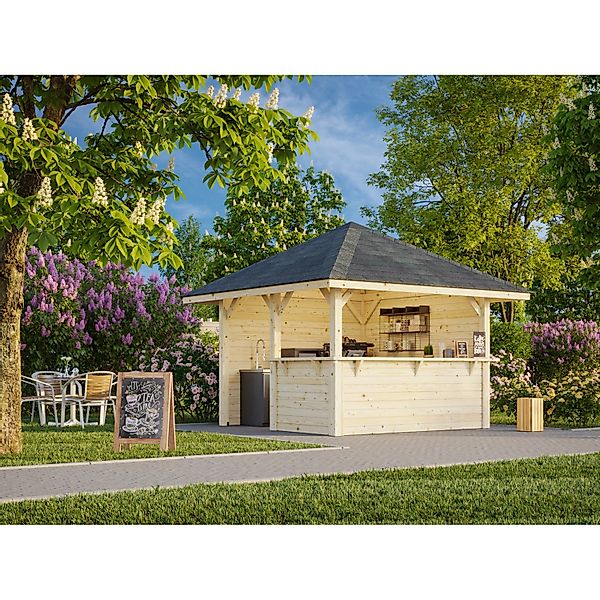Palmako Pavillon Bianca Set 103 300 x 300 cm Lackiert Weiß FSC® günstig online kaufen