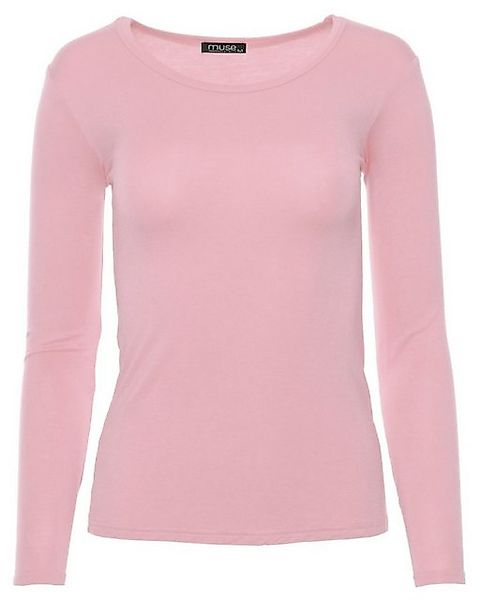 Muse Rundhalsshirt Basic Rundhals Langarmshirt Skinny günstig online kaufen