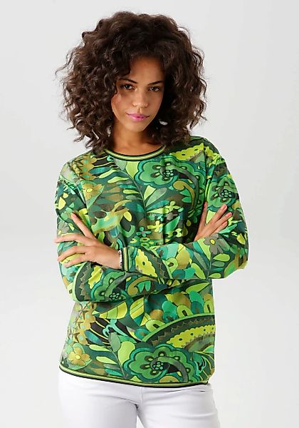 Aniston CASUAL Sweatshirt, mit extravagantem Druck im Batik-Dessin günstig online kaufen