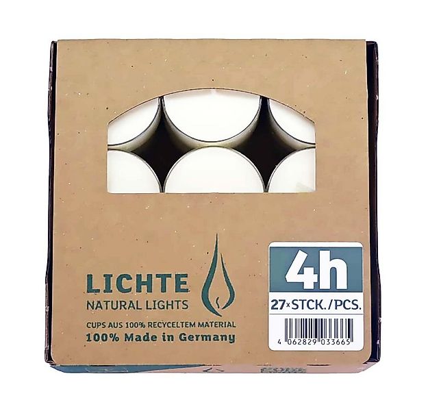 Wenzel Formkerze PURE Natural Lights - 27 Teelichte 4Std Brenndauer günstig online kaufen