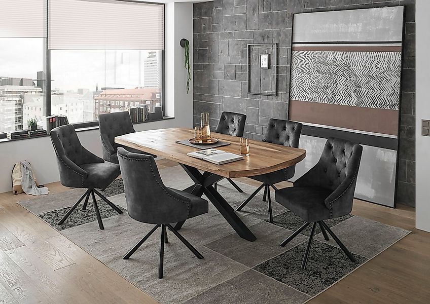 Stolkom Sp.z.o.o. Esstisch Veneti, 200 cm breit in Bootsform, Tisch Mango M günstig online kaufen