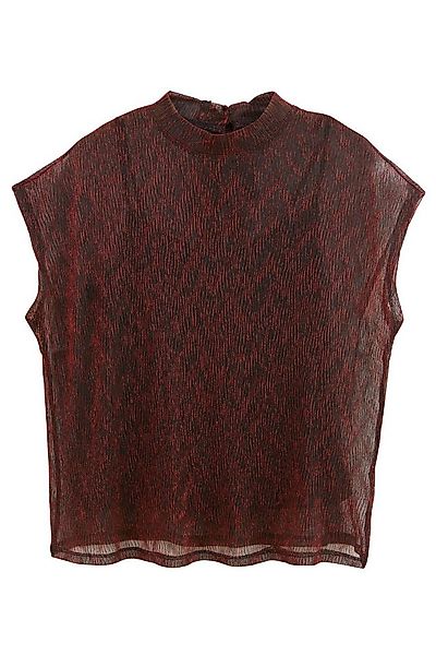 Next Blusentop Mehrlagiges, transparentes Metallic-Oberteil (2-tlg) günstig online kaufen