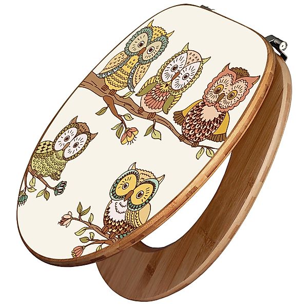 Banjado Design WC Sitz Bambus Toilettendeckel Toilettensitz Bambus Holz Klo günstig online kaufen