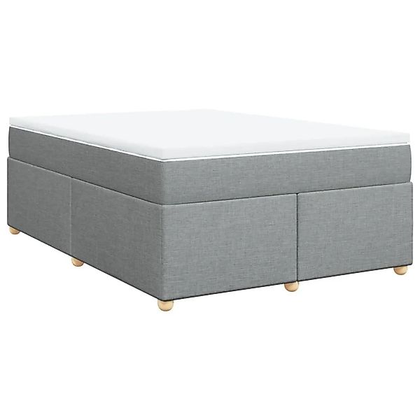 vidaXL Boxspringbett mit Matratze Hellgrau 160x200 cm Stoff 3285387 günstig online kaufen
