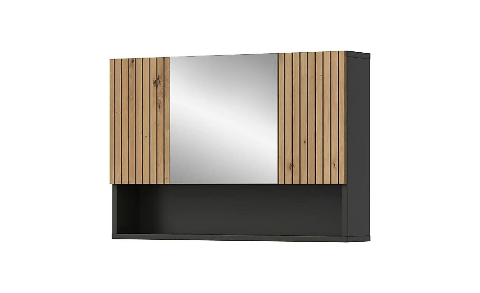 Spiegelschrank   ¦ grau ¦ Maße (cm): B: 80 H: 55 Schränke > Badschränke > S günstig online kaufen