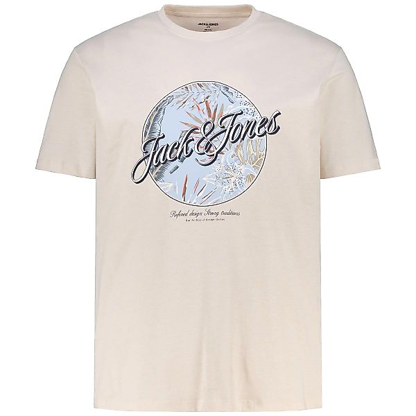Jack&Jones T-Shirt mit Label-Print Farbe beige Größe: 8XL günstig online kaufen