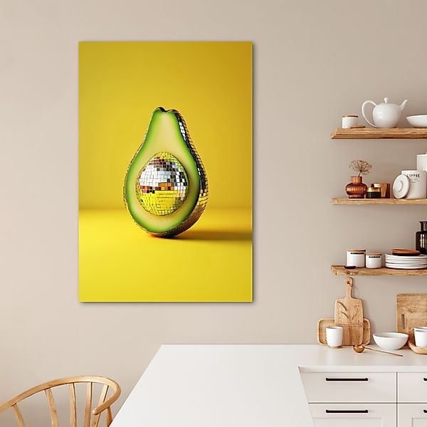 OneMillionCanvasses® Leinwandbild Avocado - Discokugel - günstig online kaufen