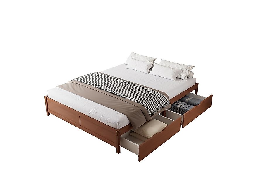 HAUSS SPOLE Stauraumbett 140x200cm mit 2 Schubladen mit Rollen, Rahmen aus günstig online kaufen