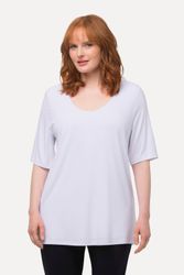 Ulla Popken T-Shirt T-Shirt vorne doppellagig günstig online kaufen