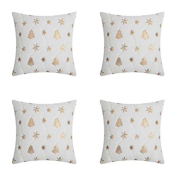 Qelus Kissenbezüge Kissenbezug Weihnachtsbaum Schneeflocke Bestickt günstig online kaufen