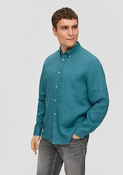 s.Oliver Langarmhemd Leinenhemd mit Button-Down-Kragen günstig online kaufen
