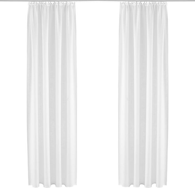 my home Gardine "Nora" Kräuselband 1 Stk. tlg. Blickdicht, Leinenlook, Poly günstig online kaufen