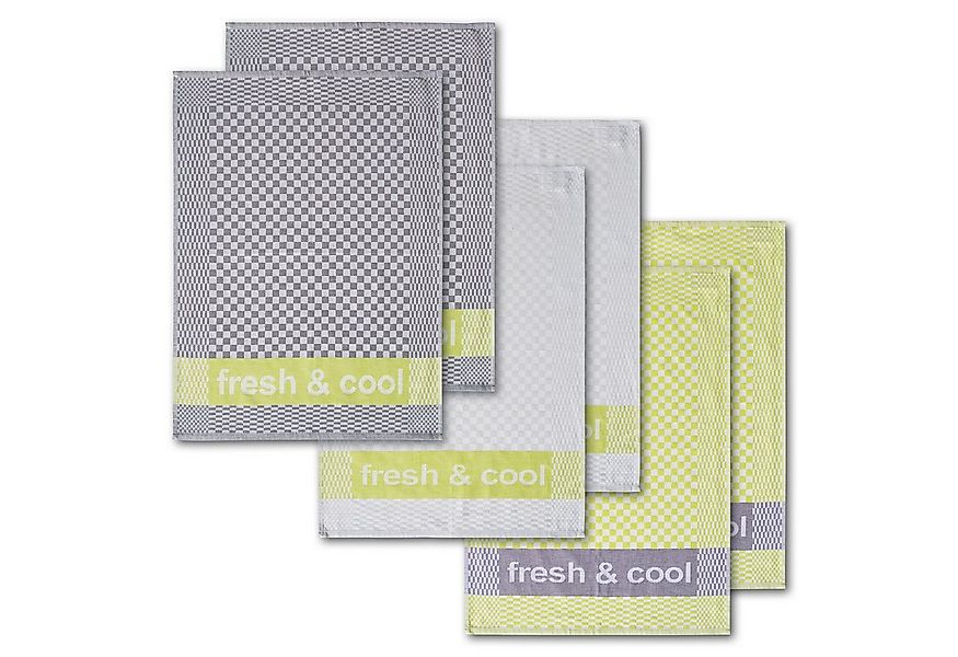 Dyckhoff Geschirrtuch Fresh & Cool, Maße je Tuch ca. 50x70 cm, (Set, 6-tlg) günstig online kaufen