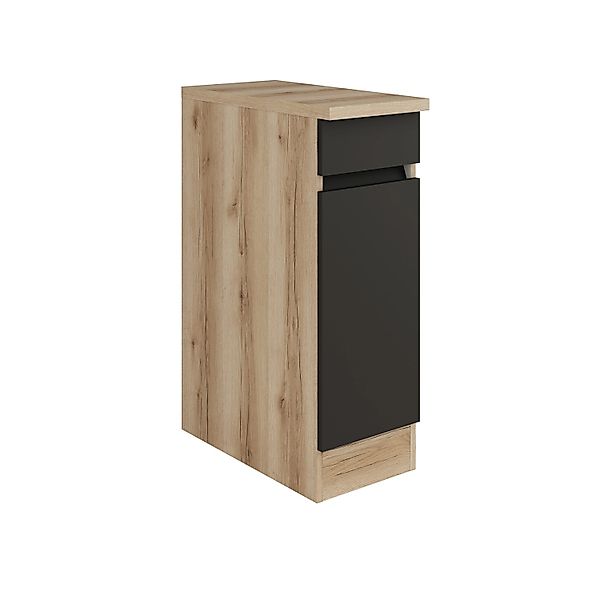 Optifit Küchen-Unterschrank 30 x 88 x 60 cm Noah420 Anthrazit Wildeiche NB günstig online kaufen