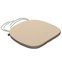 Stuhlkissen Marcus mit Bindeschnur, creme-beige, 40 x 37 x 2,5 cm, Living ( günstig online kaufen