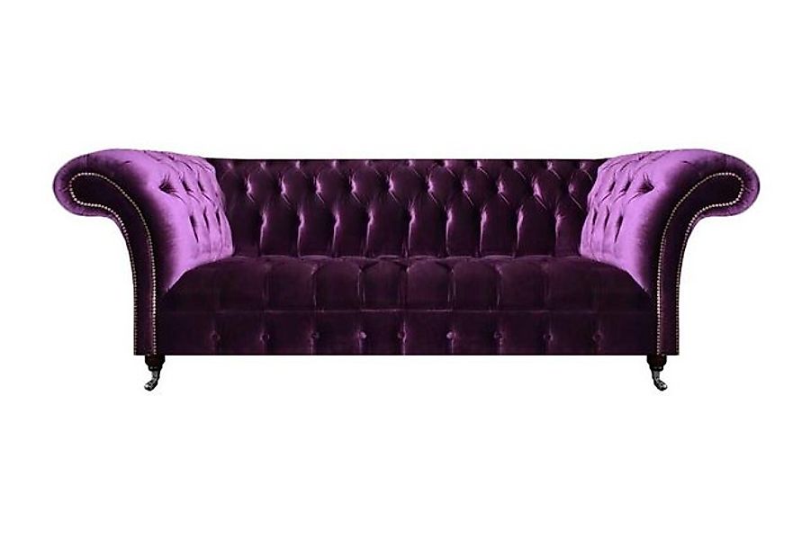 Xlmoebel Chesterfield-Sofa Vollständiges Violette Chesterfield Wohnzimmer S günstig online kaufen