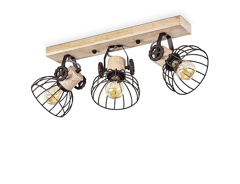 hofstein Deckenleuchte »Cotes« Deckenlampe aus Holz/Metall, Natur/Braun Sch günstig online kaufen