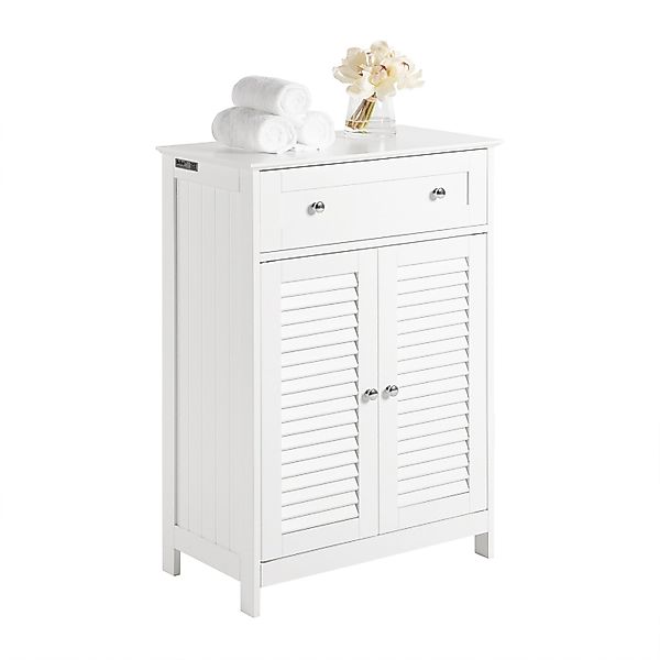 SoBuy Badezimmerschrank Sideboard mit Schublade und Lamellentüren 60x87x35c günstig online kaufen